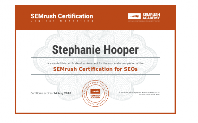 پاسخ آزمون هر دوره مدرک سئو SEMrush را بهتون بدم